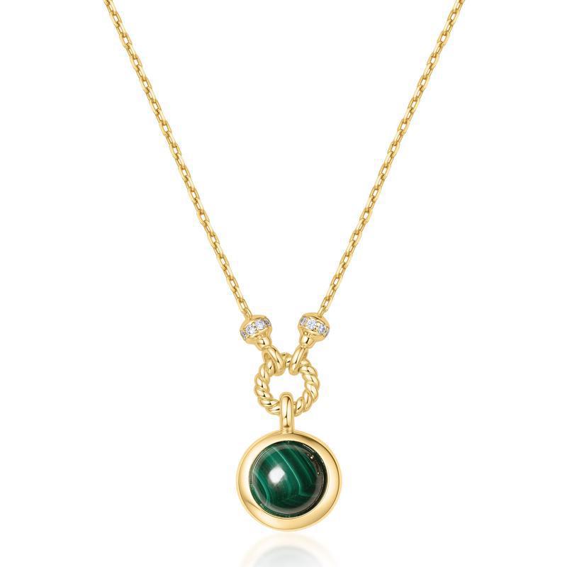 Ania Haie Gold Malachite Reversible Vacation Necklace