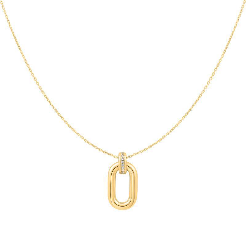 Ania Haie Gold Oval Hoop Pendant Necklace