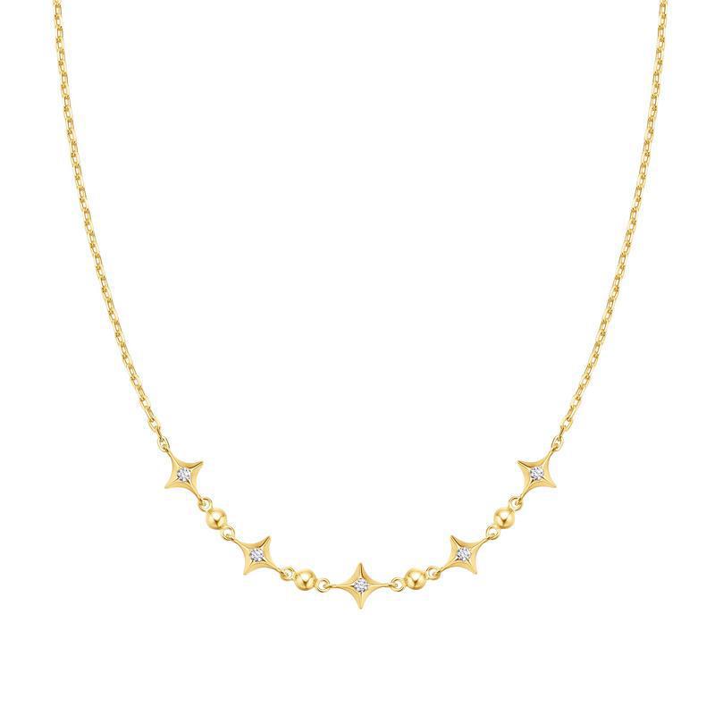 Ania Haie Gold Sparkling Star Station Necklace