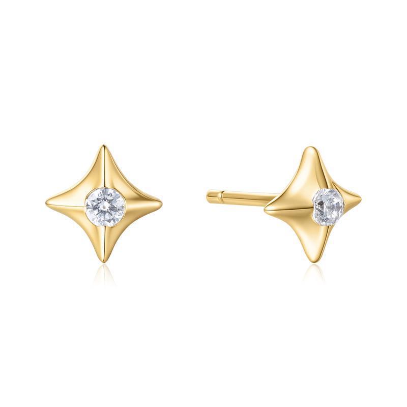 Ania Haie Gold Sparkling Star Stud Earrings