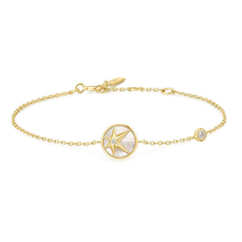 Ania Haie Gold Star Mother-of-Pearl Bracelet