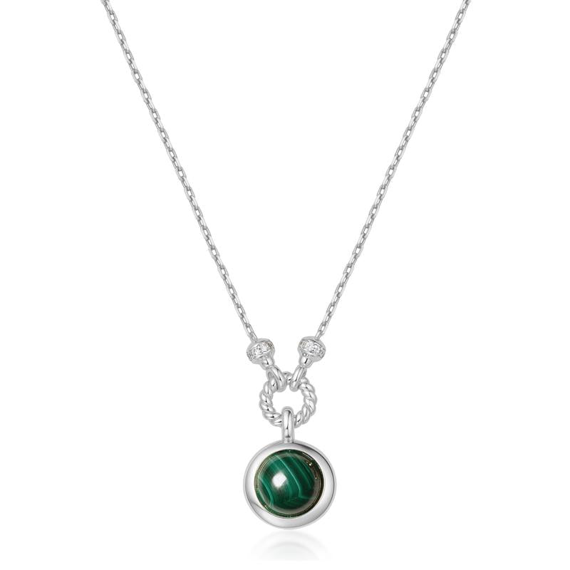 Ania Haie Silver Malachite Reversible Vacation Necklace