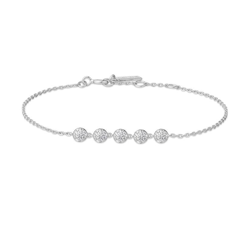 Ania Haie Silver Pavé Multi Beaded Chain Bracelet