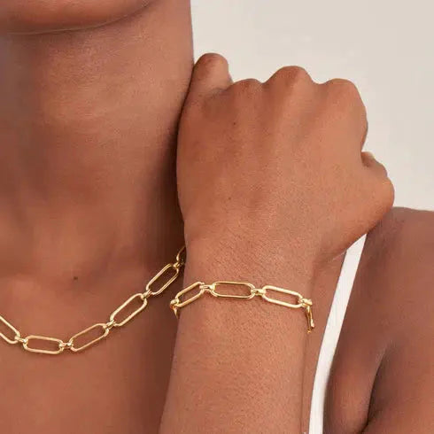 Ania Haie Gold Cable Connect Chunky Chain Bracelet