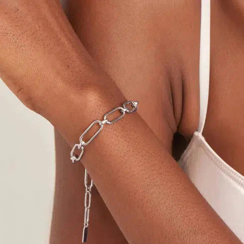 Ania Haie Silver Cable Connect Chunky Chain Bracelet