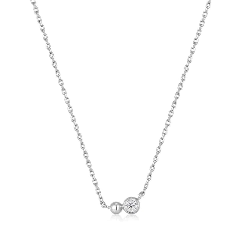 Ania Haie Silver Orb Sparkle Pendant Necklace