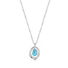 Ania Haie Silver Turquoise Wave Circle Pendant Necklace