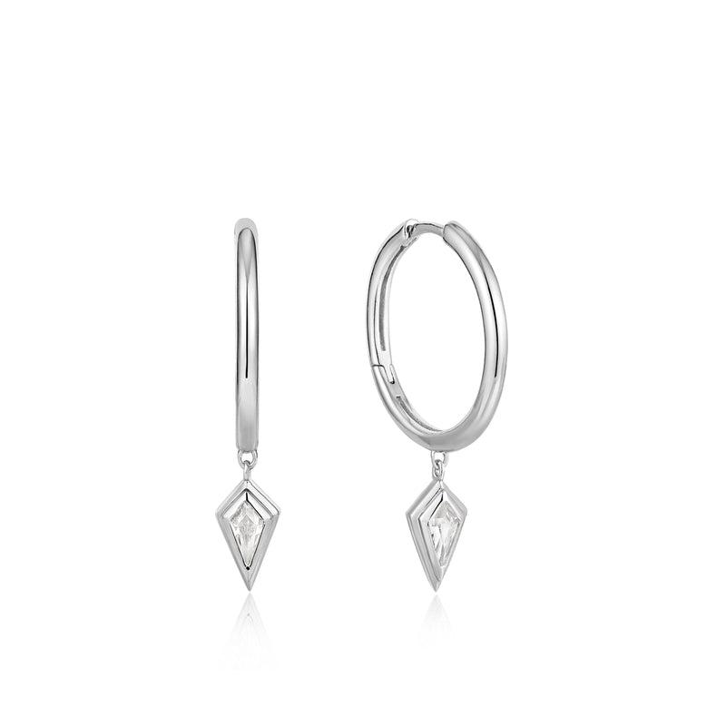 Ania Haie Sparkle Drop Pendant Hoop Earrings